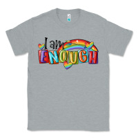 Heather Grey i am enough lgbt Classic Tee - MaliasSmallBusiness