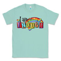 Seafoam i am enough lgbt Classic Tee - MaliasSmallBusiness