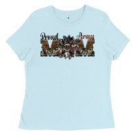 Baby Blue proud army mom Ladies Tee - SublimationCraftShop
