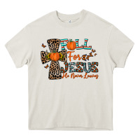 Cream fall for jesus he never leaves Heavy Core Tee - CowhideDigitalArt