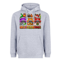 Heather Grey Hallothanksmas trucks Heavyweight Hoodie - texasbilliewilder