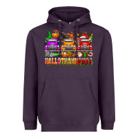 Plum Hallothanksmas trucks Heavyweight Hoodie - texasbilliewilder