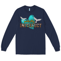 Navy perfectly imperfect Long Sleeve Tee - NancyCooperArtShop