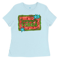 Baby Blue summer vibes watermelon Ladies Tee - JahusDesignShop