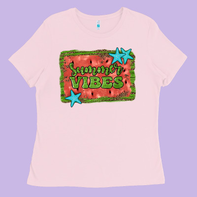 Summer Vibes Watermelon Ladies Tee Designed By Jahusdesignshop