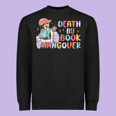 Death By Book Hangover Heavyweight Sweatshirt Designed By Maliassmallbusiness