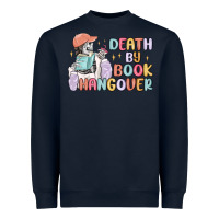 Navy death by book hangover Heavyweight Sweatshirt - MaliasSmallBusiness
