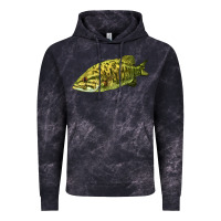 Cloud Black Smallmouth Bass Fish Illustrations Vintage Hoodie - LillyAllenDesigns