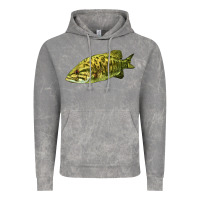 Cloud Rock Smallmouth Bass Fish Illustrations Vintage Hoodie - LillyAllenDesigns