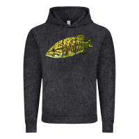 Vintage Black Smallmouth Bass Fish Illustrations Vintage Hoodie - LillyAllenDesigns