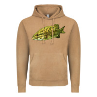 Vintage Camel Smallmouth Bass Fish Illustrations Vintage Hoodie - LillyAllenDesigns