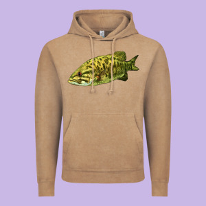 Smallmouth Bass Fish Illustrations Vintage Hoodie Designed By Lillyallendesigns