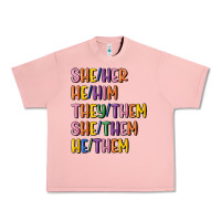 Salmon lgbtq pronouns Urban Heavy Tee - MaliasSmallBusiness