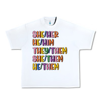 White lgbtq pronouns Urban Heavy Tee - MaliasSmallBusiness
