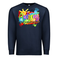 Navy Autism accept understand love Premium Sweatshirt - NancyCooperArtShop