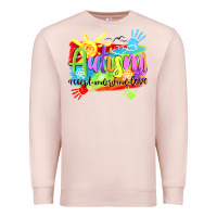 Pale Pink Autism accept understand love Premium Sweatshirt - NancyCooperArtShop