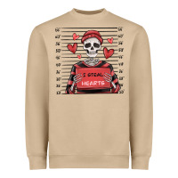 Mushroom i steal hearts skeleton valentine's day Heavyweight Sweatshirt - MaliasSmallBusiness