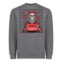 Storm i steal hearts skeleton valentine's day Heavyweight Sweatshirt - MaliasSmallBusiness