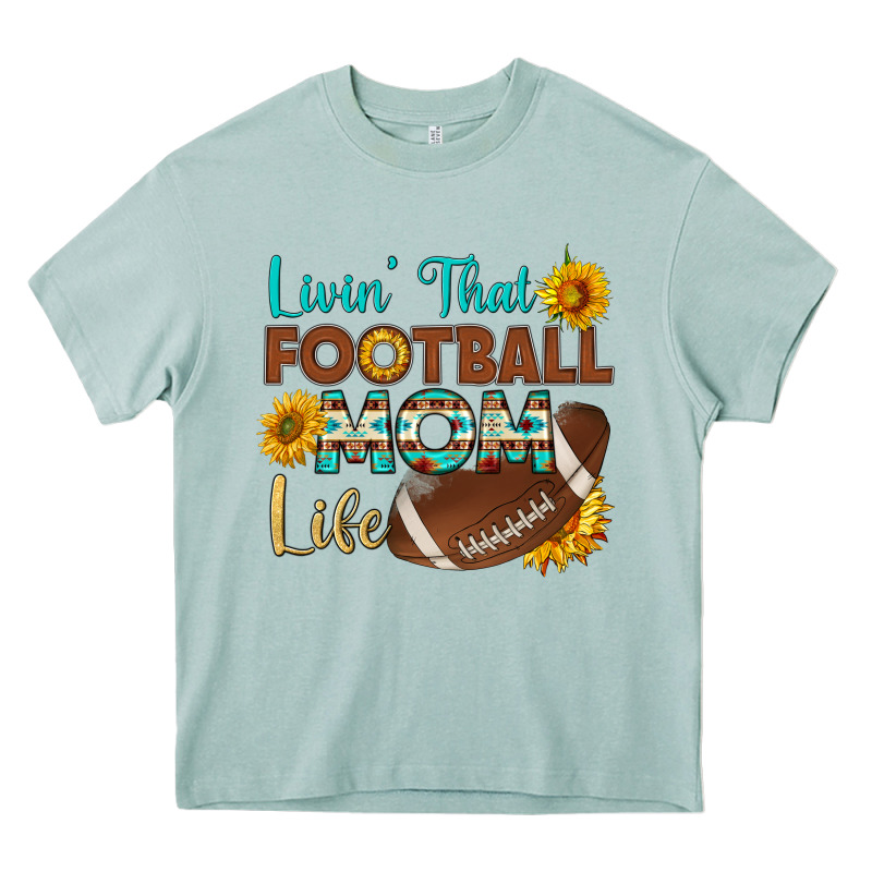 Livin' That Football Mom Life Heavy Core Tee by HRA Design Shop | Teevron