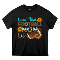 Black livin' that football mom life Heavy Core Tee - HRA Design Shop
