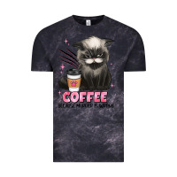 Cloud Black coffee because murder is wrong grumpy cat Vintage Tee - JahusDesignShop