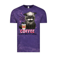 Cloud Purple coffee because murder is wrong grumpy cat Vintage Tee - JahusDesignShop
