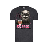 Vintage Black coffee because murder is wrong grumpy cat Vintage Tee - JahusDesignShop