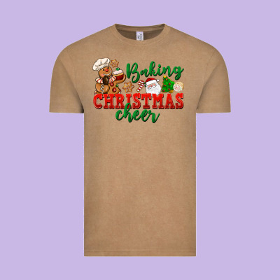 Baking Christmas Cheer Vintage Tee Designed By Nancycooperartshop