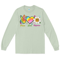 Matcha peace love happiness Long Sleeve Tee - NancyCooperArtShop