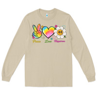 Mushroom peace love happiness Long Sleeve Tee - NancyCooperArtShop
