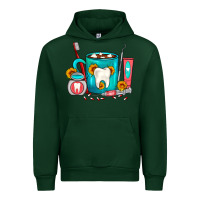 Forest Green Dentist Coffee Urban Hoodie - FaDigitalArtStudio