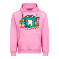 Fuchsia Pink Dentist Coffee Urban Hoodie - FaDigitalArtStudio