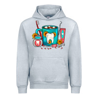 Heather Grey Dentist Coffee Urban Hoodie - FaDigitalArtStudio