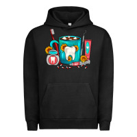 Pigment Black Dentist Coffee Urban Hoodie - FaDigitalArtStudio