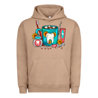 Pigment Burro Dentist Coffee Urban Hoodie - FaDigitalArtStudio