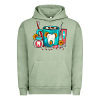Pigment Oil Green Dentist Coffee Urban Hoodie - FaDigitalArtStudio