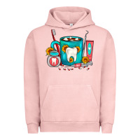 Pigment Salmon Dentist Coffee Urban Hoodie - FaDigitalArtStudio