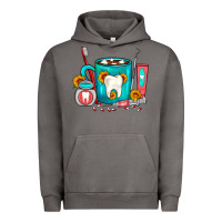 Pigment Tornado Dentist Coffee Urban Hoodie - FaDigitalArtStudio