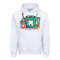 White Dentist Coffee Urban Hoodie - FaDigitalArtStudio
