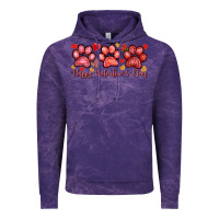 Cloud Purple happy valentines day paws Vintage Hoodie - NancyCooperArtShop