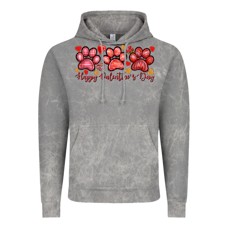 Happy Valentines Day Paws Vintage Hoodie by NancyCooperArtShop | Teevron