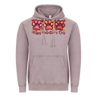 Vintage Zinc happy valentines day paws Vintage Hoodie - NancyCooperArtShop