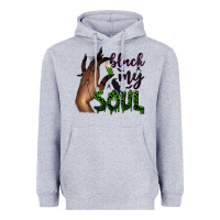 Heather Grey Black my soul Heavyweight Hoodie - NancyCooperArtShop