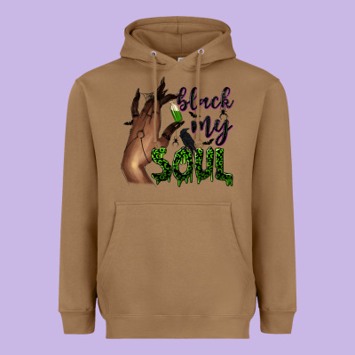 Black My Soul Heavyweight Hoodie Designed By Nancycooperartshop