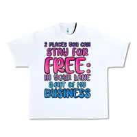 White 2 places you can stay for free in your lane and ou Urban Heavy Tee - MaliasSmallBusiness