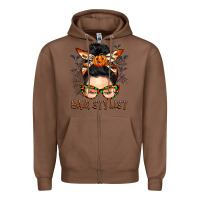 Chestnut Hair stylist messy bun Zipper Hoodie - BarkalooDesign
