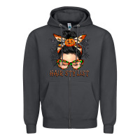 Smoke Hair stylist messy bun Zipper Hoodie - BarkalooDesign