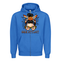 True Royal Hair stylist messy bun Zipper Hoodie - BarkalooDesign