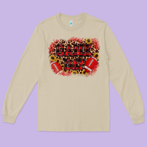 Game Day Football Long Sleeve Tee Designed By Jahusdesignshop