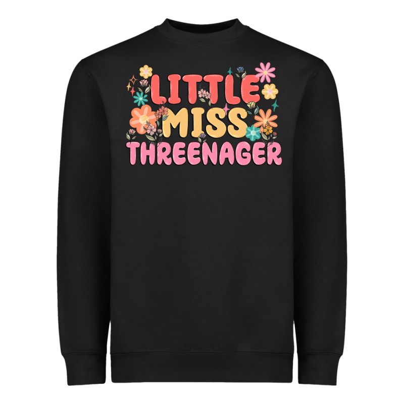 Little Miss Threenager Heavyweight Sweatshirt by MaliasSmallBusiness | Teevron